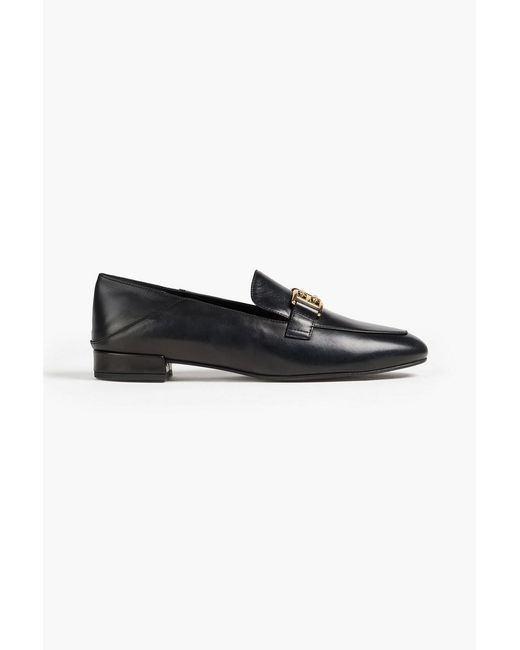 Bally Black Ellah Embellished Leather Loafers