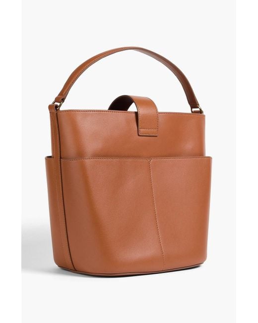Veronica Beard Brown Beuteltasche "the crest" aus leder