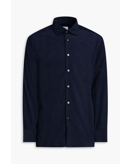 Dunhill Blue Cotton-corduroy Shirt for men