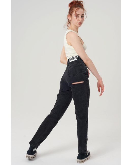 The Ragged Priest Cotton Organic Butt Cut Jean Charcoal | Lyst