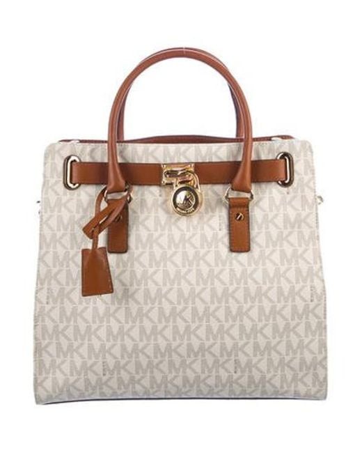 Lyst Michael Kors Large Hamilton Bag W Tags Michael Kors Metallic Large Hamilton Bag W Tags Tan Lyst