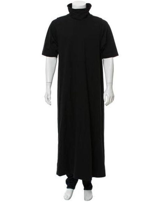 Lyst Rick Owens Floor Length Mock Neck Sweater In Black For Men