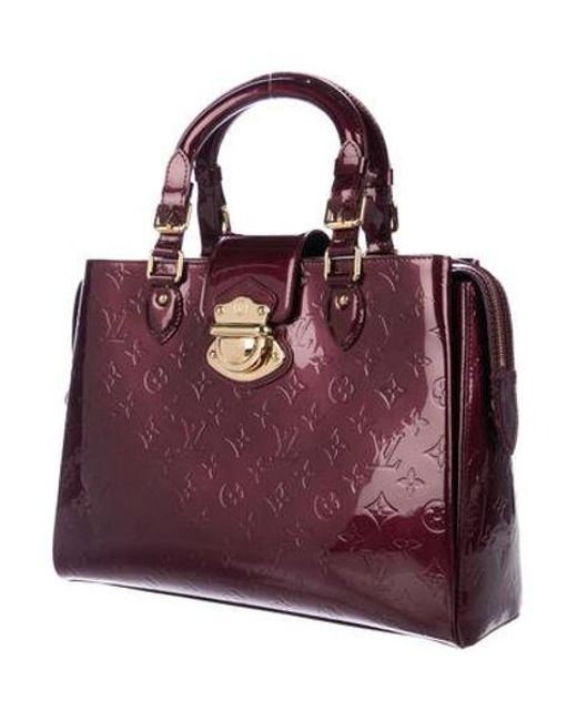 Lyst - Louis Vuitton Vernis Melrose Avenue Bag Rouge in Red - Save 6.68896321070234%