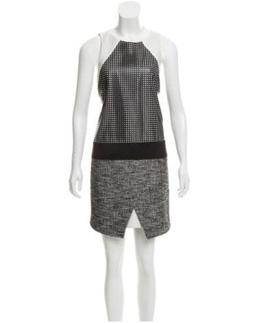 Laser Cut Mini Dress