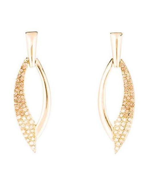 Lyst Judith Leiber Spear Pavé Teardrop Earrings Gold In Metallic Judith Leiber Metallic Spear Pavé Teardrop Earrings Gold Lyst