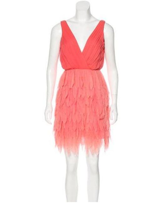 Coral Knee Length Dress