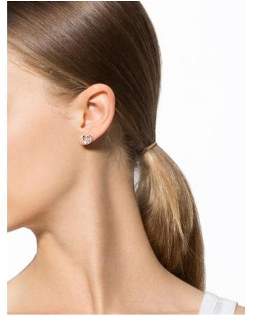 Lyst Tiffany Co Open Heart Stud Earring Silver In Metallic Tiffany Co Metallic Open Heart Stud Earring Silver