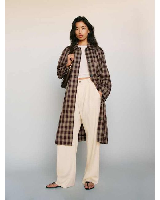 Reformation Natural Beck Trench Coat Check