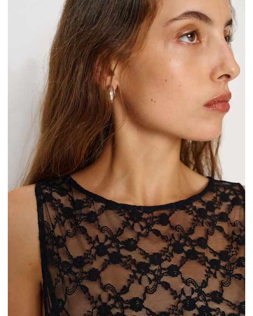 Reformation Black Gabrielle Knit Top