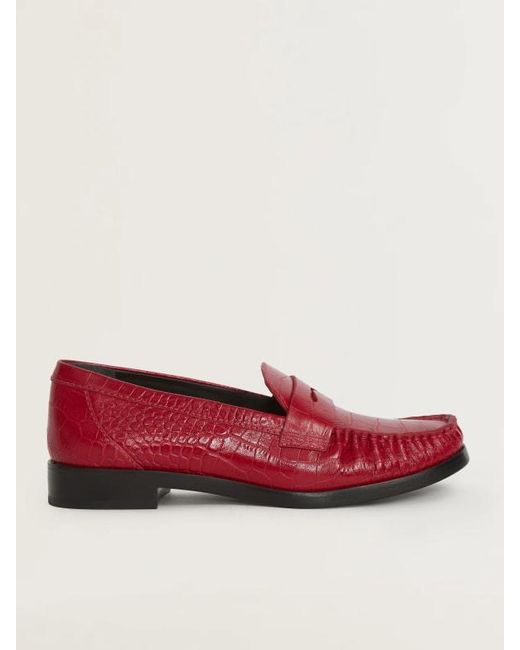 Reformation Red Ani Ruched Loafer