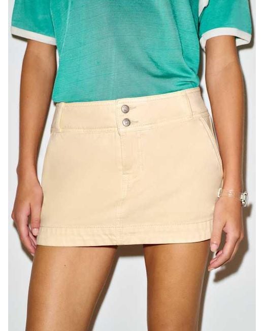 Reformation Green Tanya Low Rise Denim Mini Skirt 0