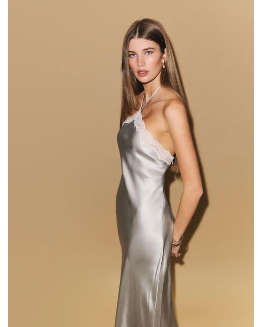 Reformation Natural Aara Silk Dress