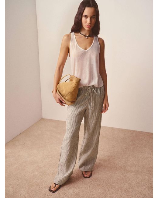 Reformation Natural Olina Linen Pant