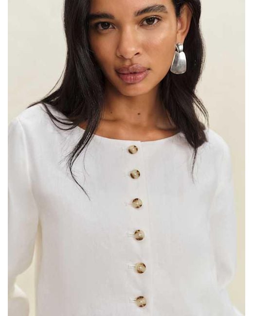 Reformation Natural Lucia Linen Jacket