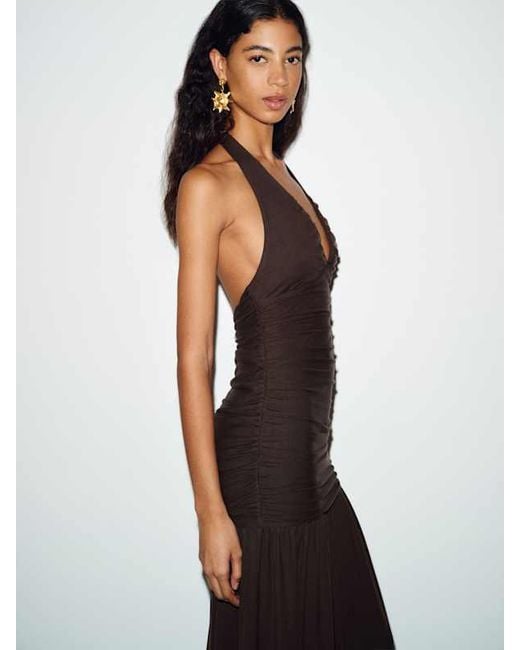 Reformation Brown Hugo Knit Dress