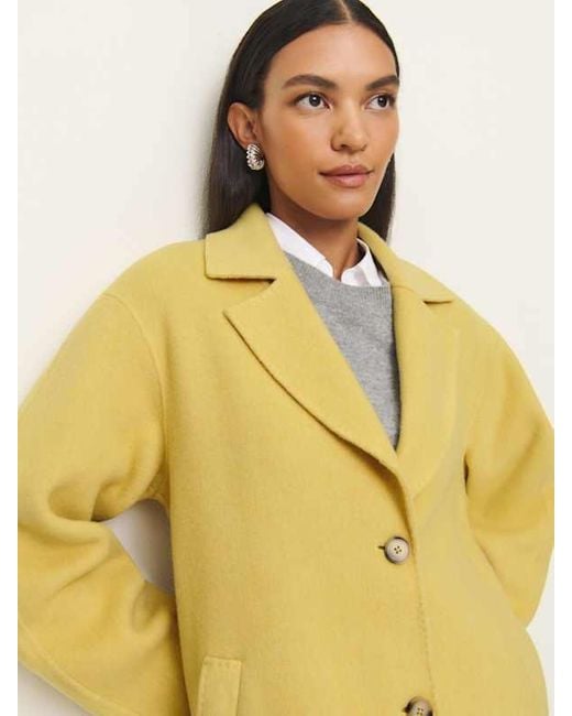 Reformation Yellow Wyatt Double-Faced Coat