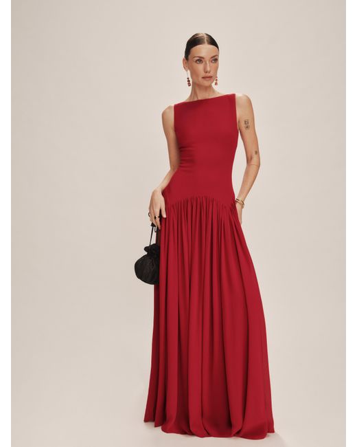 Reformation Red Camella Dress 0
