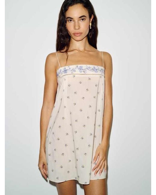 Reformation White Aurora Sleep Dress