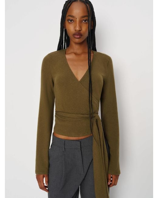 Reformation Green Kylen Knit Top