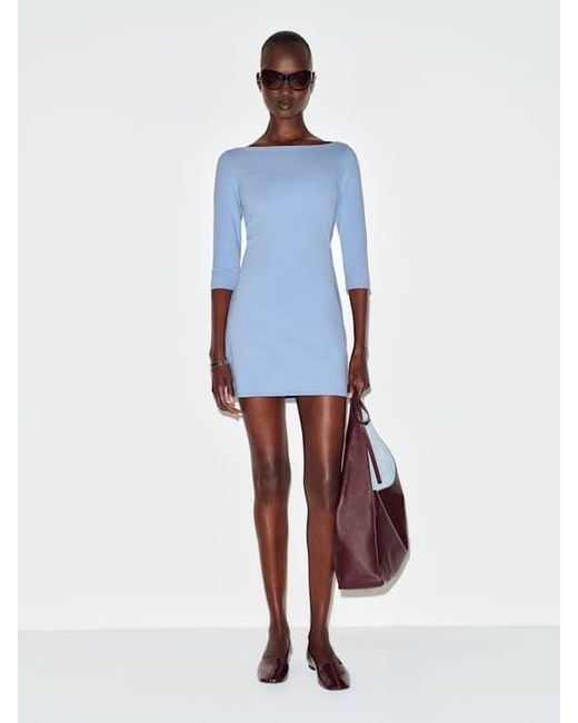 Reformation Blue Marceline Knit Dress