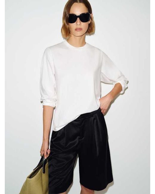 Reformation Natural Oversized Crew Neck Sweatshirt