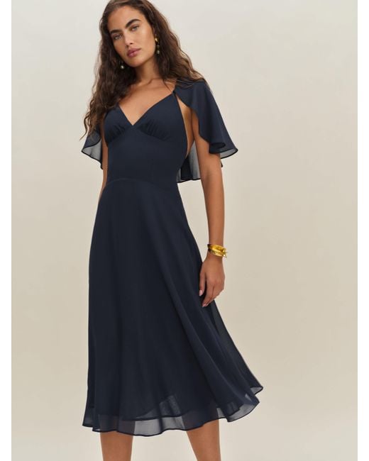 Reformation Blue Pia Dress 0