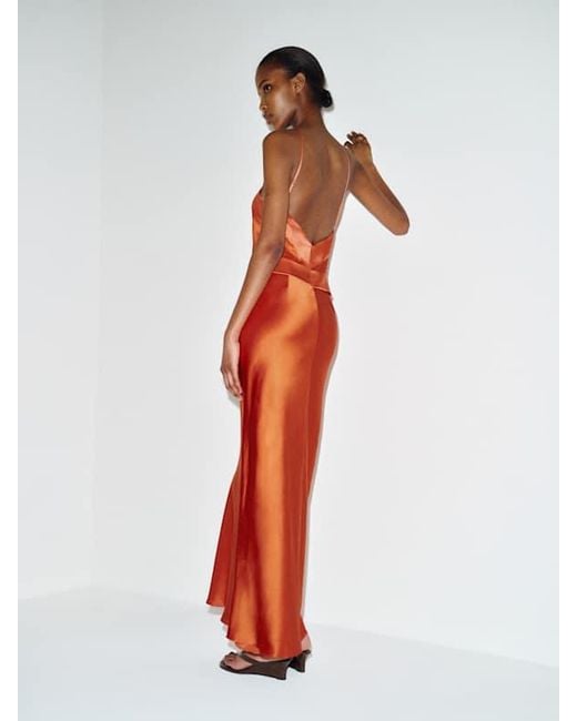 Reformation Red Jillian Silk Dress