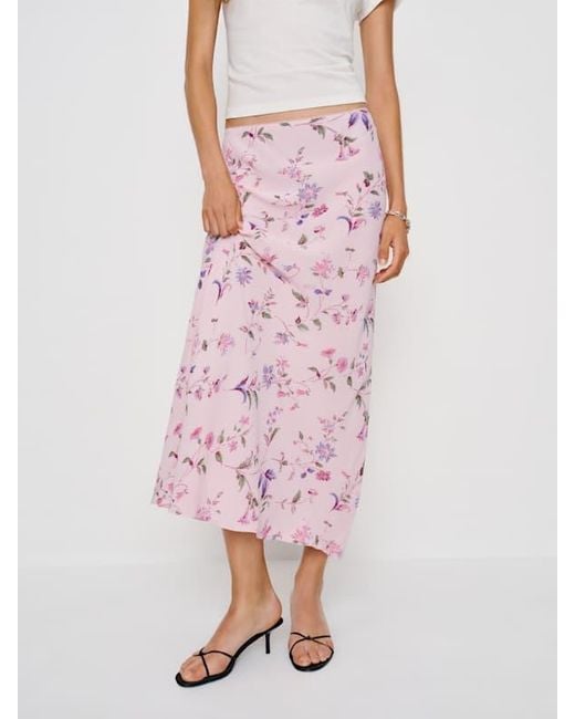 Reformation Pink Layla Skirt
