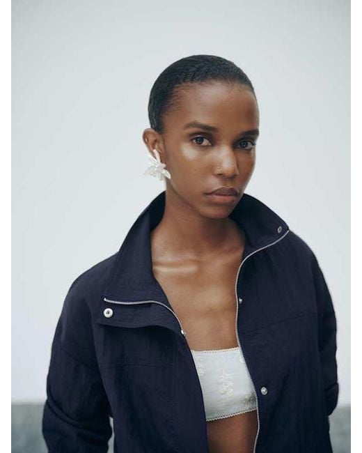 Reformation Blue Kendall Jacket