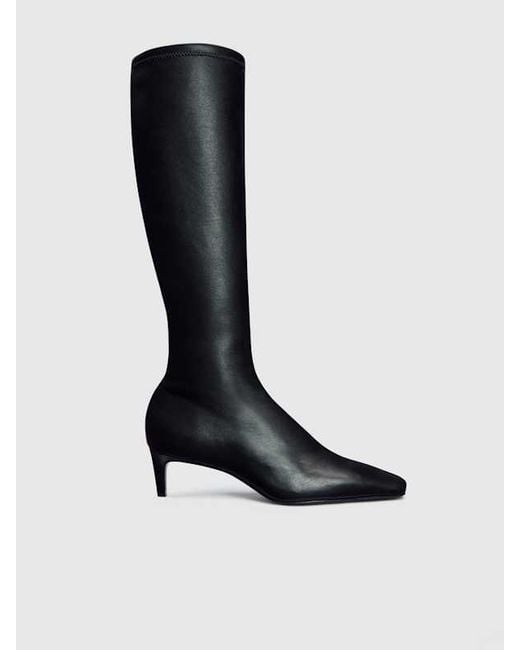 Reformation Blue Remy Stretch Knee Boot Stretch Leather 5