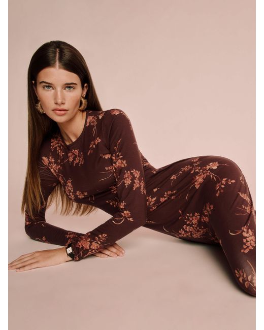 Reformation Tommie Knit Dress in Brown | Lyst Reformation Tommie Knit Dress in Brown | Lyst