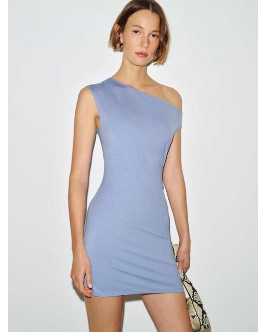 Reformation Blue Madeline Knit Dress