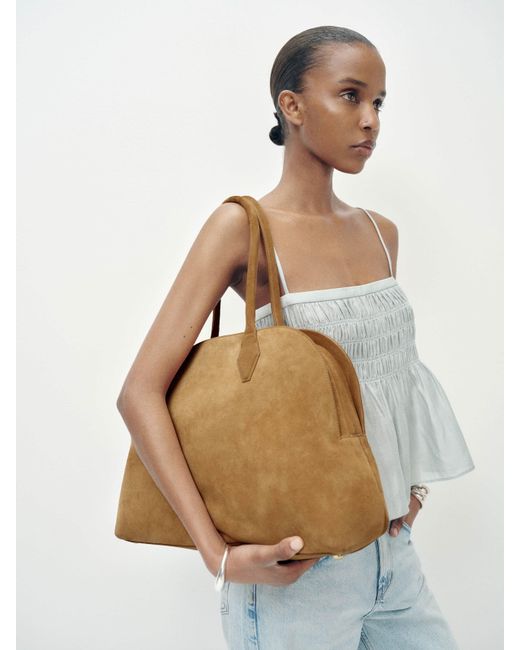 Reformation Brown Oversized Seraphina Tote
