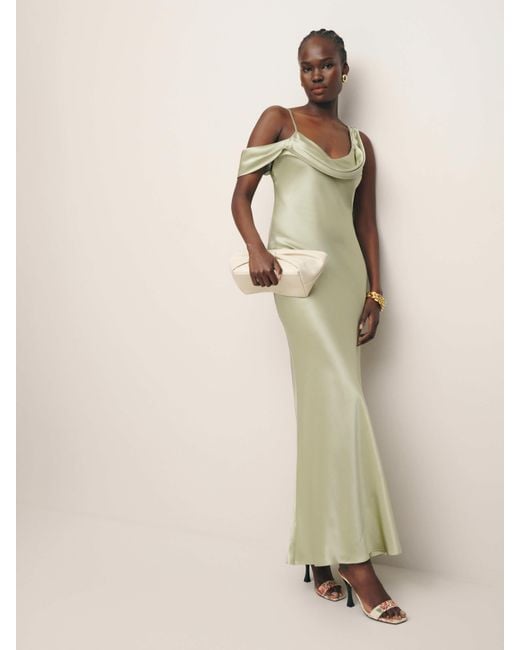 Reformation White Ronda Silk Dress 6