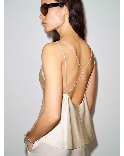 Reformation Natural Jule Silk Top