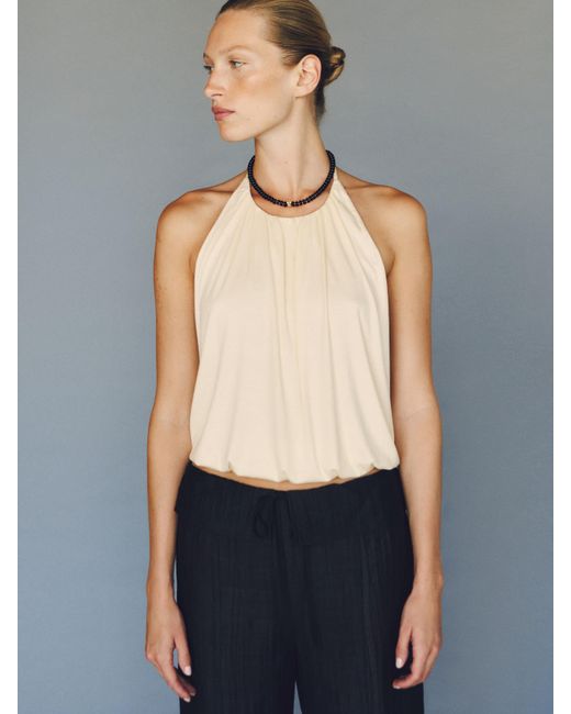 Reformation Blue Alexis Knit Top