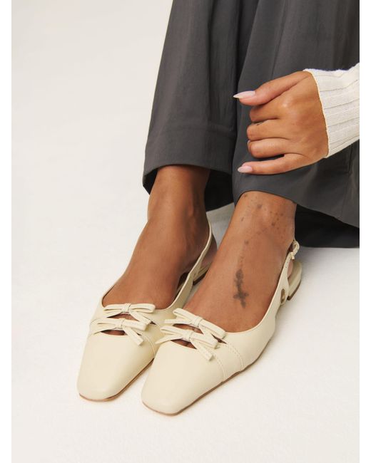 Reformation Natural Tammy Slingback Flat