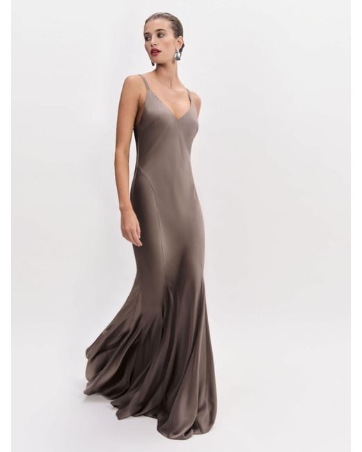 Reformation White Tyler Satin Dress 4