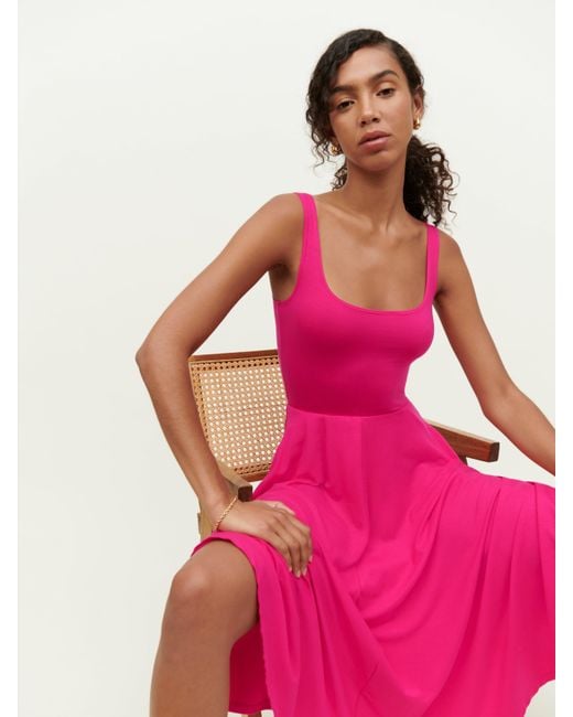 Reformation Rou Knit Dress in Pink Lyst