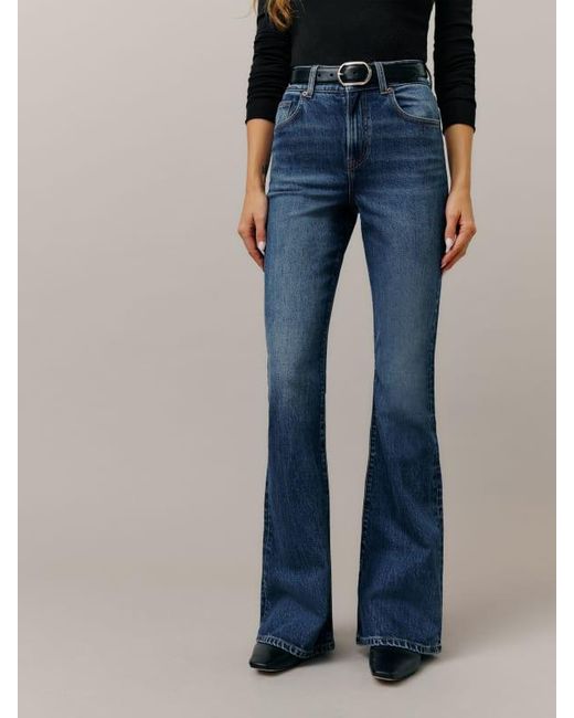 Reformation Blue Margot High Rise Flare Jeans