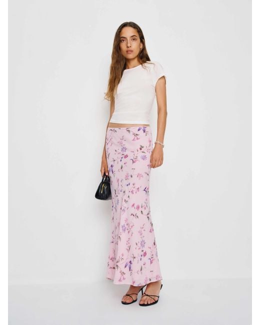Reformation Pink Layla Skirt