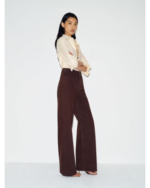 Reformation White Cary High Rise Slouchy Wide Leg Jeans Denim