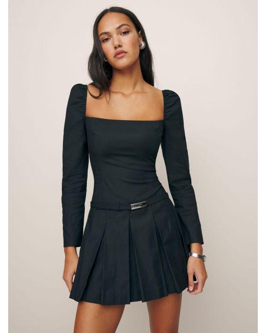 Reformation Black Luella Dress