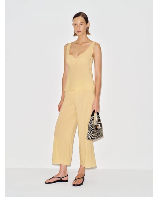 Reformation White Alessandra Pajama Set