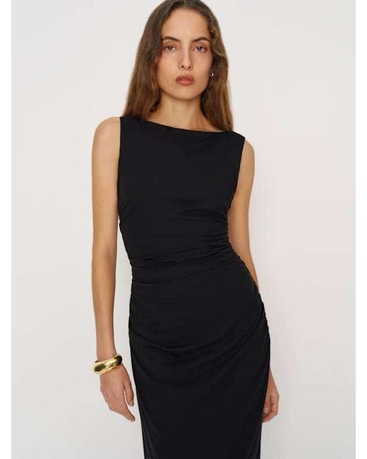 Reformation Black Benson Knit Dress