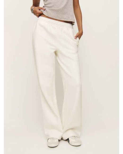 Reformation Natural Relaxed Wide-Leg Sweatpants