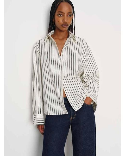 Reformation White Andy Oversized Shirt