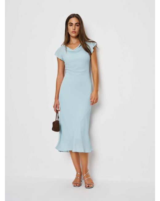 Reformation Blue Crosby Dress