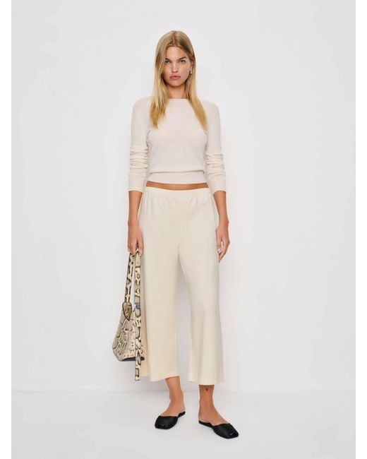 Reformation Natural Ruby Cropped Knit Pant