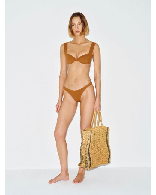 Reformation Metallic Campo Bikini Bottom